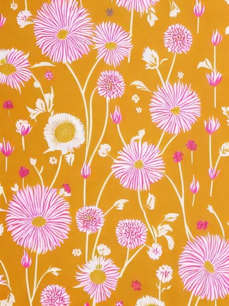Thistle Floral Print Retro Pattern 2 Flower