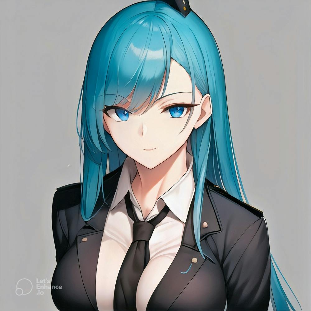 Anime Girl With Blue Hair