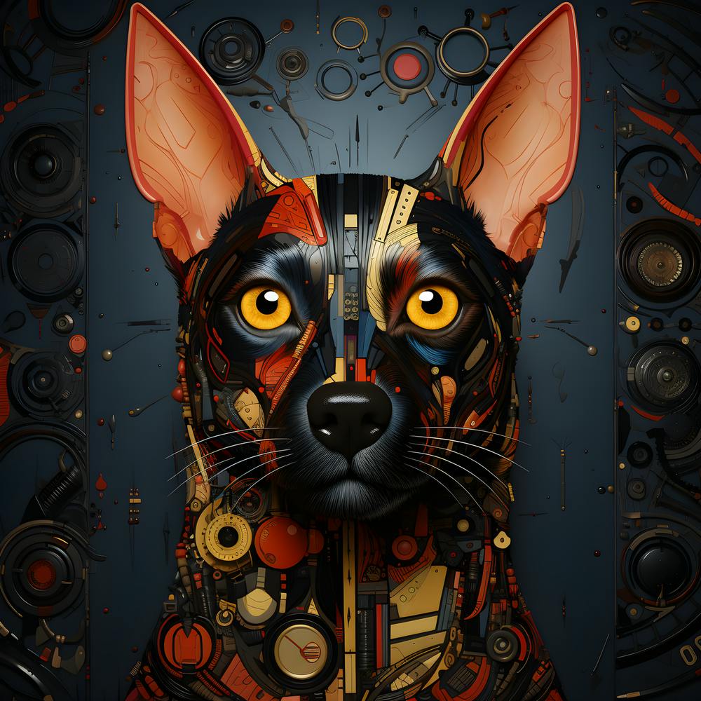 Vibrant Canine Celebration In Pop Art