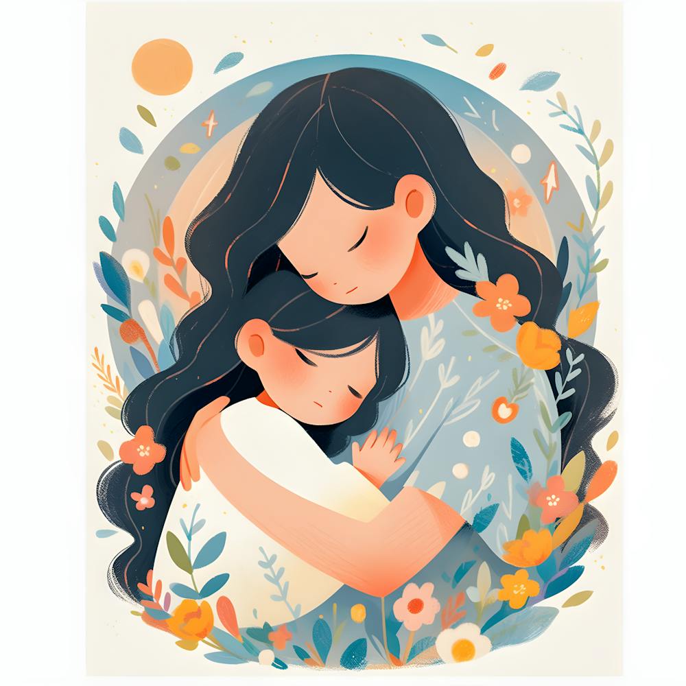 Nurtured With Love Gentle Mother And Baby Artwork