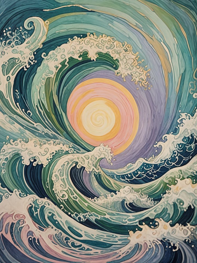 Great Wave In Pastel