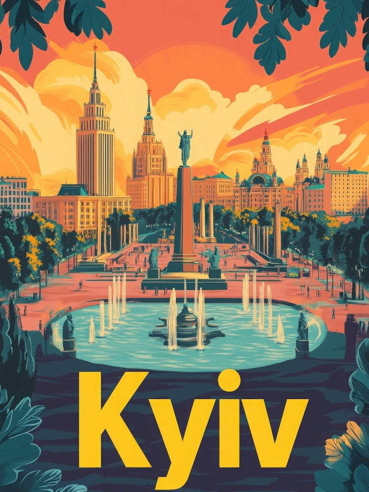 Aihrgdesign A Retro Travel Poster For Kyiv 5