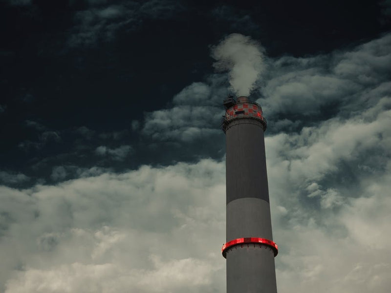 Smoke Emitted From The Chimney Of The Reading Power Plant On A Dark Sky