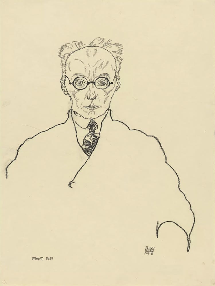 Portrait Of The Writer Franz Blei, Egon Schiele