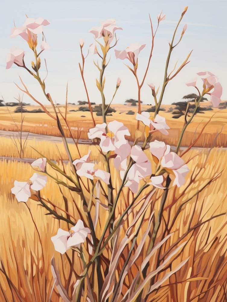 Flax Flower 1 Flower Painting