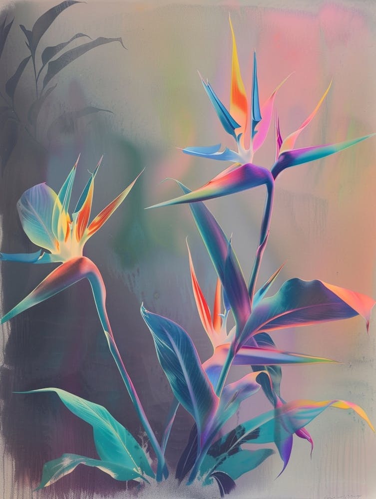Iridescent Flower Bird Of Paradise 4