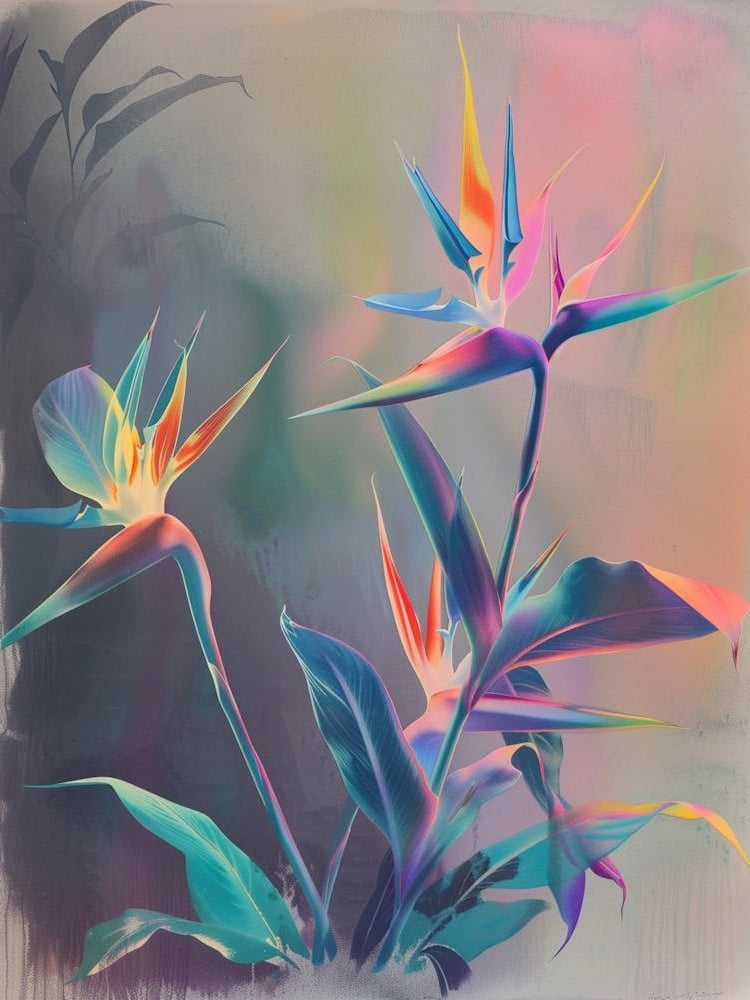 Iridescent Flower Bird Of Paradise 4