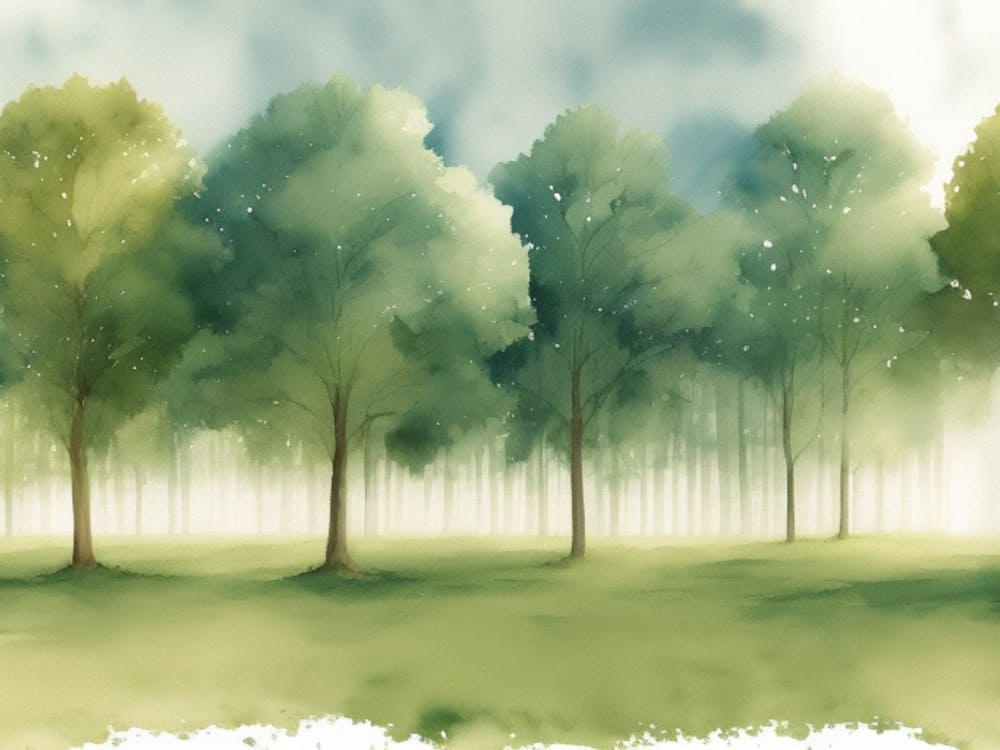 Watercolor Trees