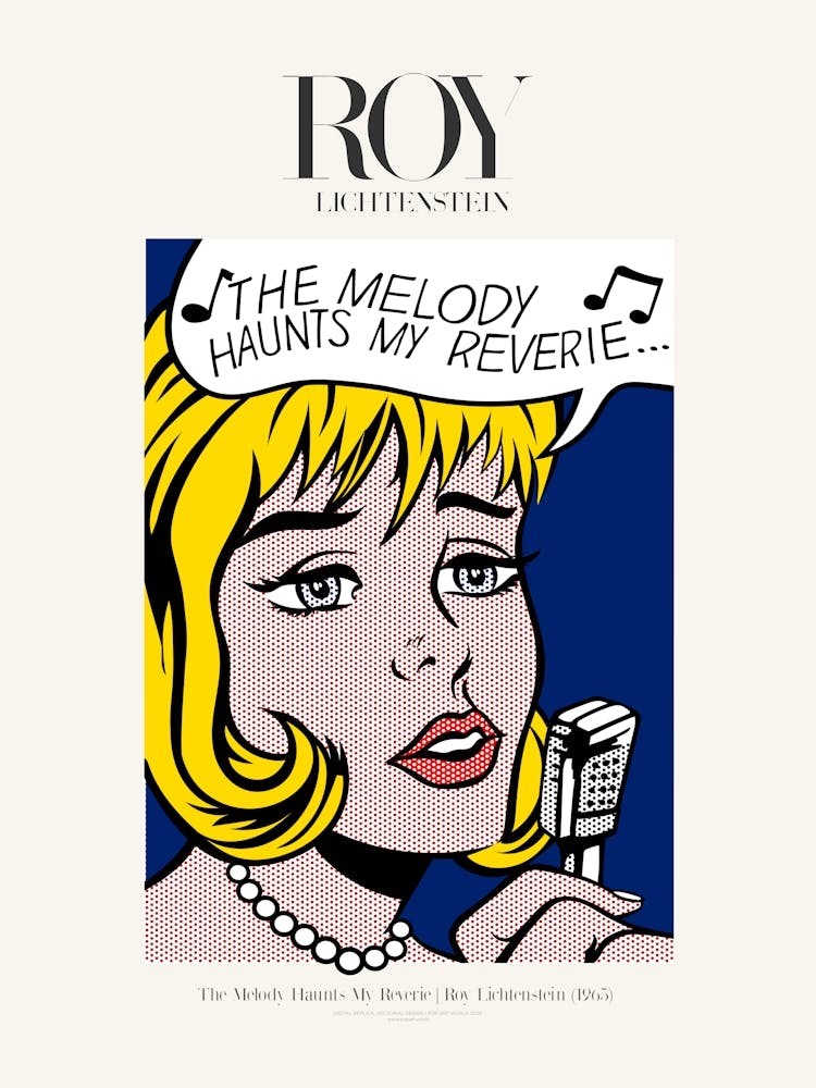 The Melody Haunts My Reverie Poster|Roy Lichtenstein 1965