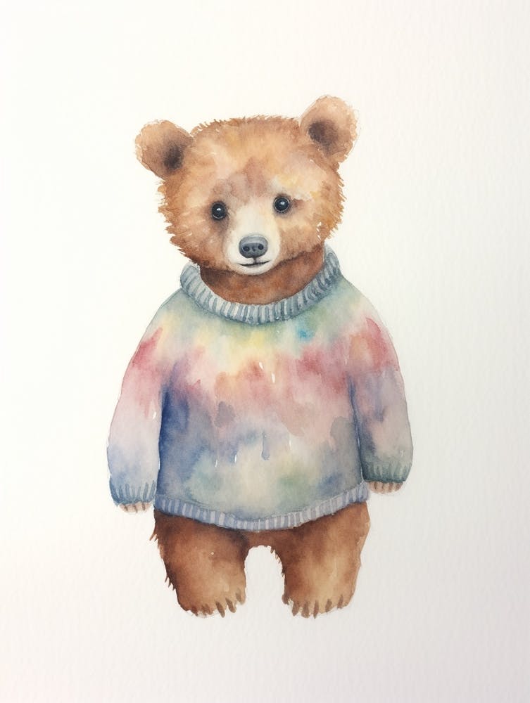 Ours Bébé Animal à l'Aquarelle 4