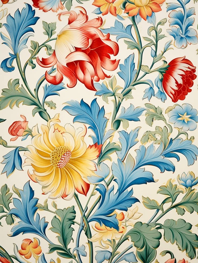 Blumige Tapete 32