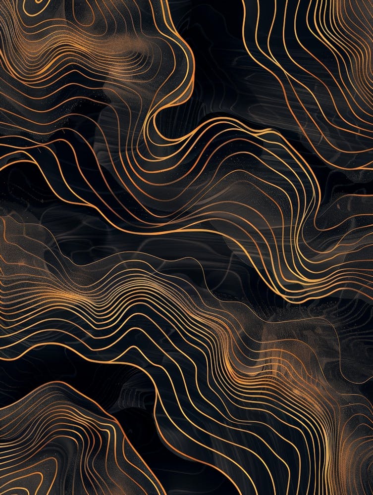 Abstract Gold Wavy Pattern