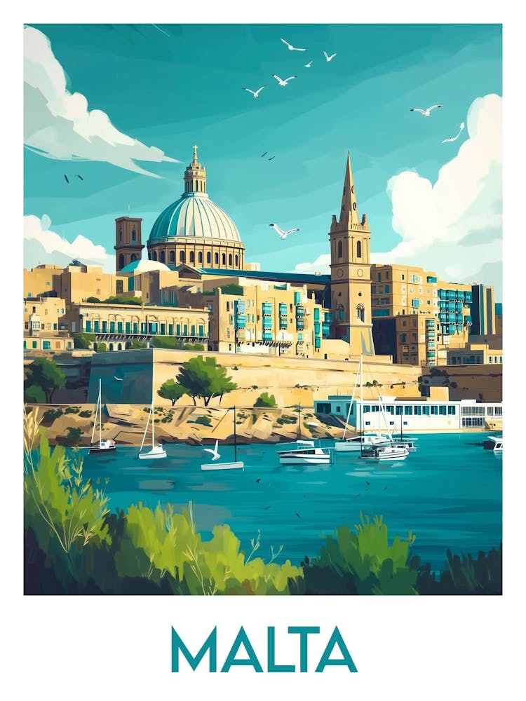 Affiche de voyage Malta