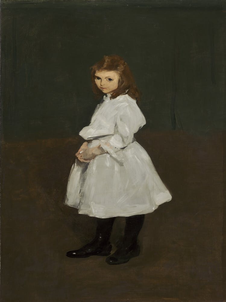 Little Girl In A White Dress