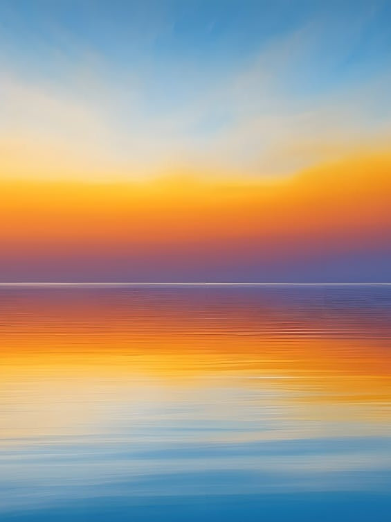 Calming Seascape Reflection Print - Peaceful Sunset/Sunrise Wall