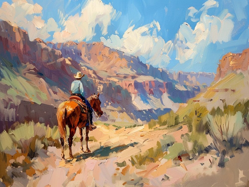Cowboy In Red Rock Canyon Nevada 3