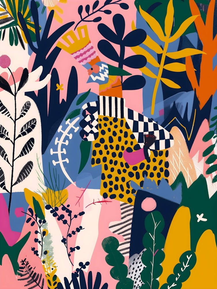 Matisse Inspired, Jungle Pattern, Fauvism Style