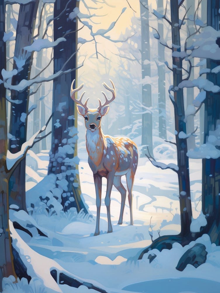Winter Fawn 3 Illustration
