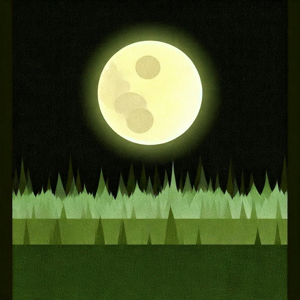 Full Moon In The Forest 1