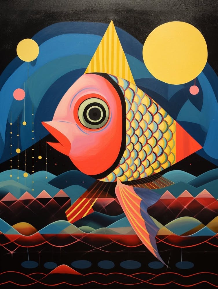 Fisch Abstrakt Pop-Art 4