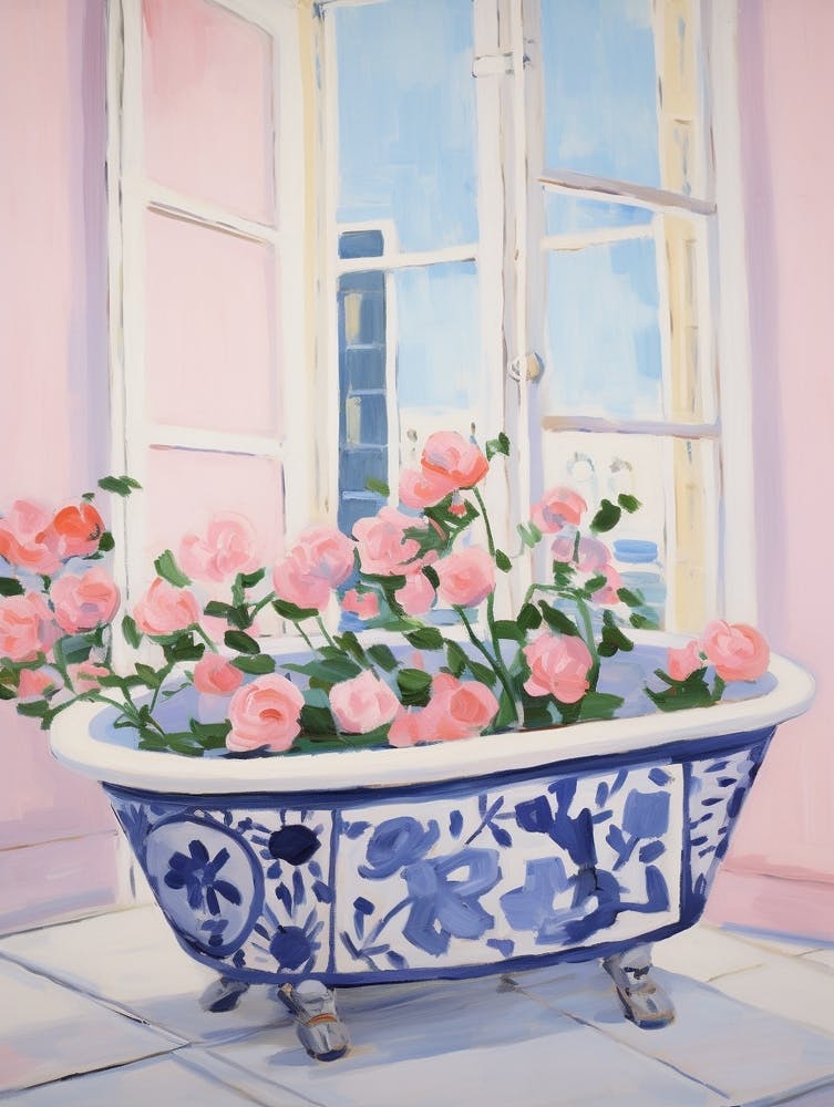 A Bathtube Full Of Sweet Pea In A Bathroom 3