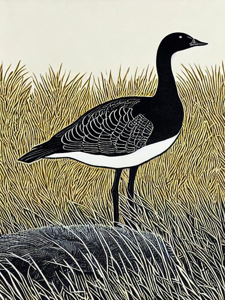 Canada Goose Linocut Bird