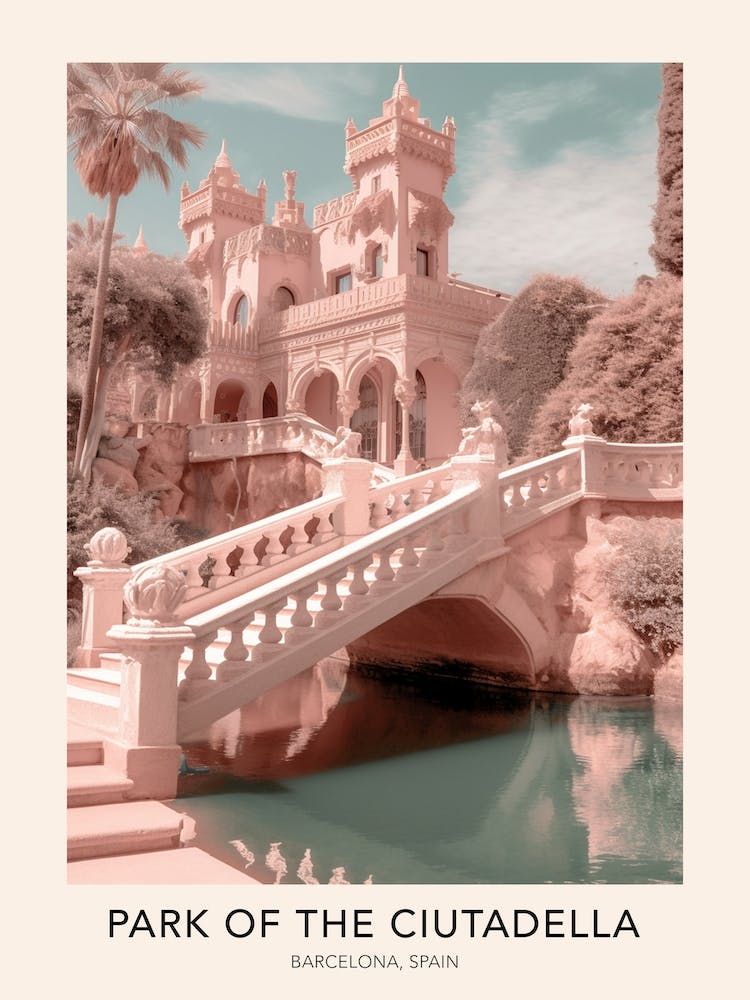 The Park Of The Ciutadella Barcelona Spain Travel Poster