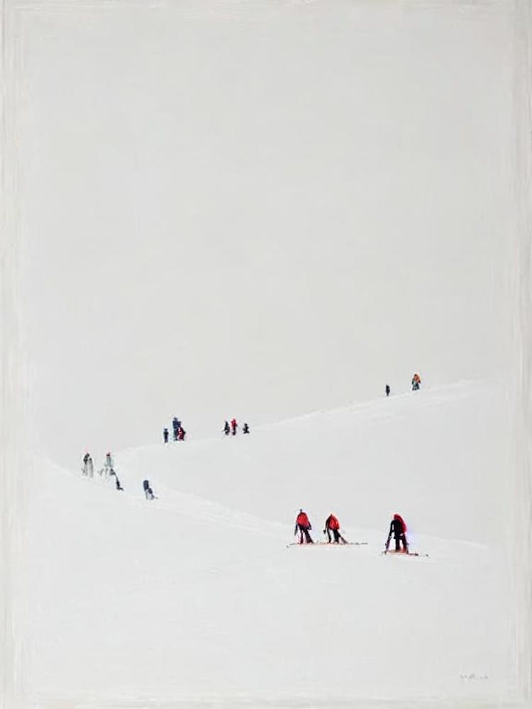 Bardonecchia, Italien Minimalistisches Skiposter 2