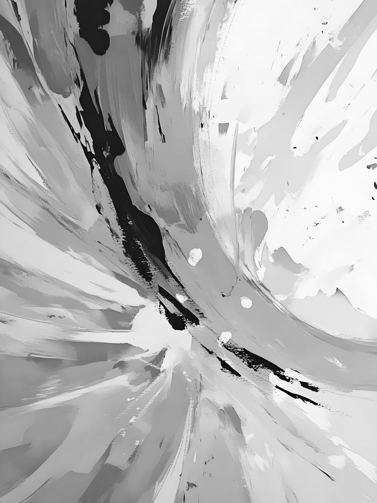 Abstract Black And White Painting 59