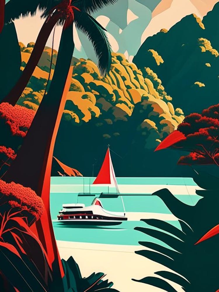 Whitsunday Islands National Park Australia Retro