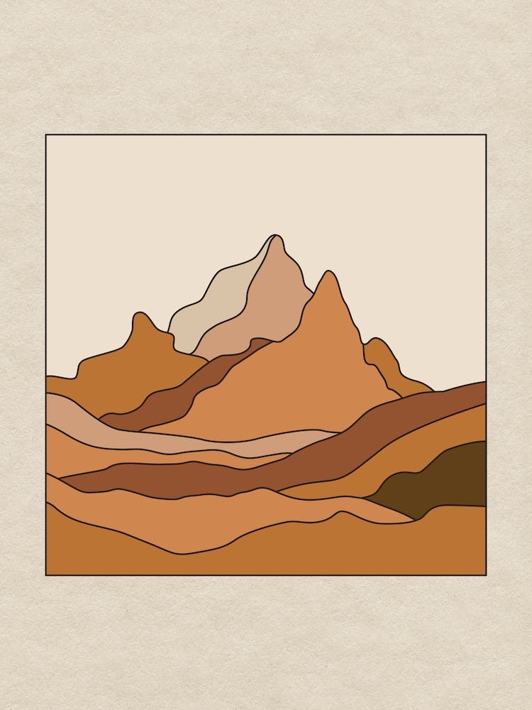 Muted Abstract Mountains