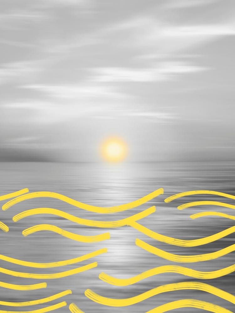 Seascape With Yellow Waves