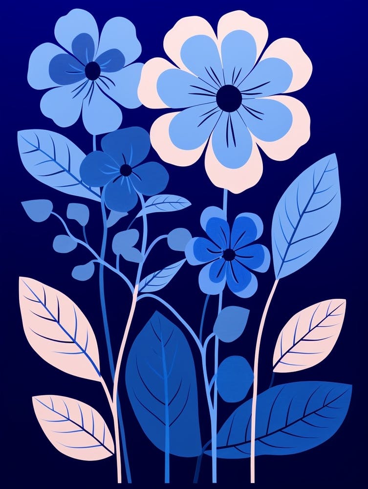 Blue Flower Illustration Hydrangea 5