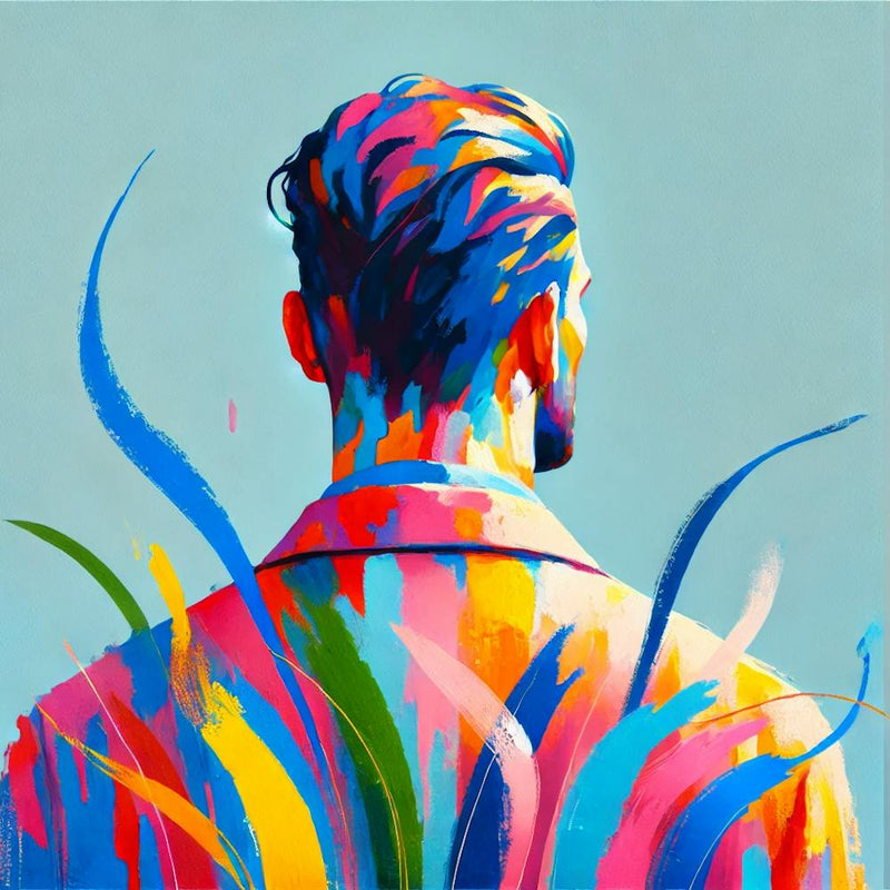 Man With Colorful Paint