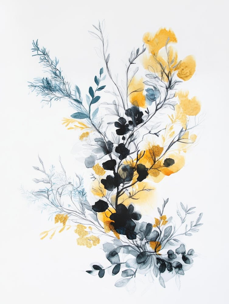 Yellow And Black Flowers 3