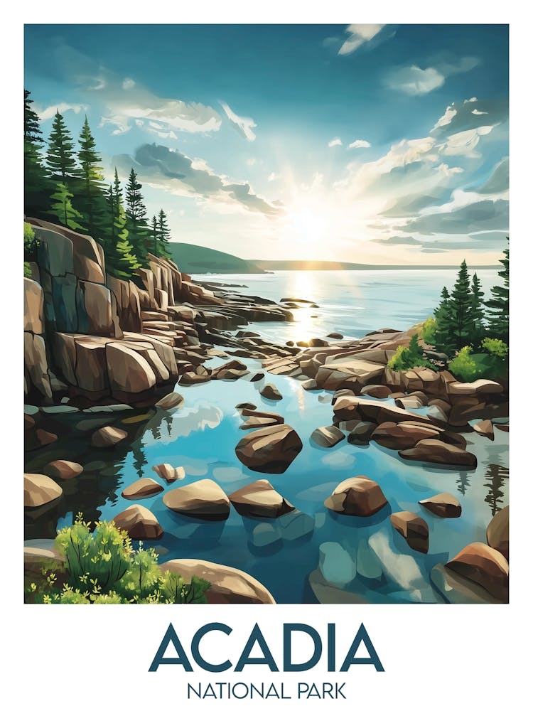 Affiche de voyage Acadia National Park