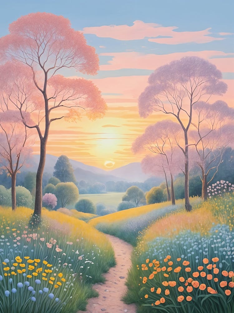 Misty Sunset In The Meadow no2