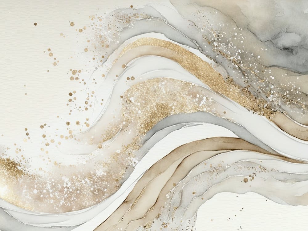 Elegant Natural White Gold Marble