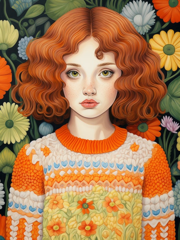 Girl In Crochet Jumper 3