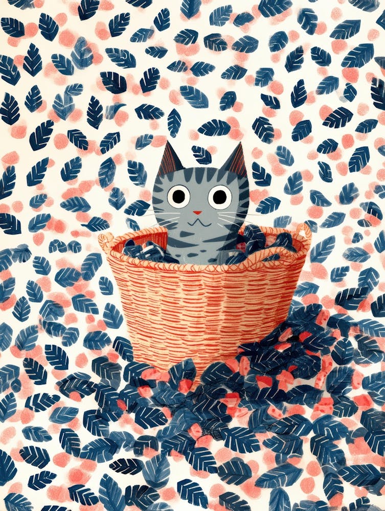 Cat In A Basket 3