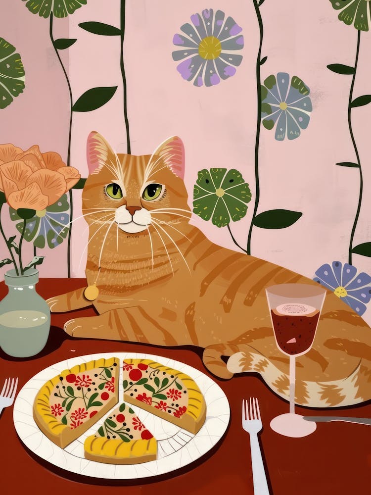 Cat And Pizza 3