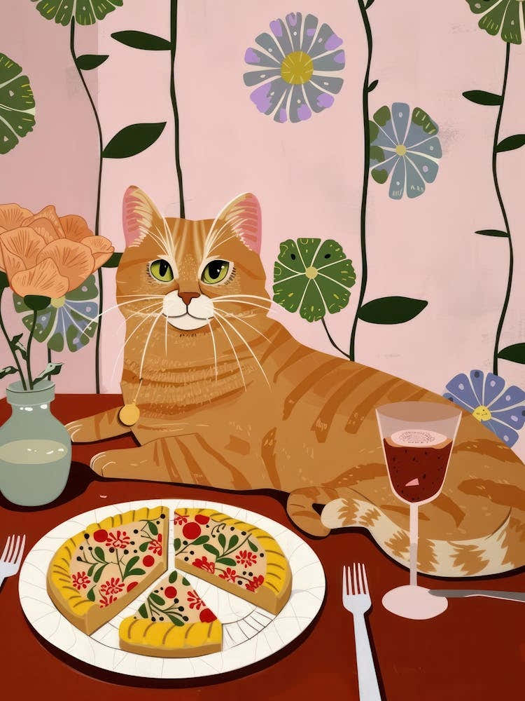 Cat And Pizza 3