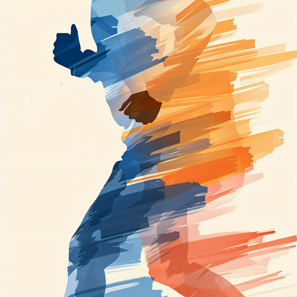 Abstract Of A Runner