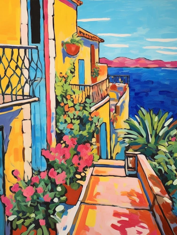 Nice France 4 Fauvist Painting