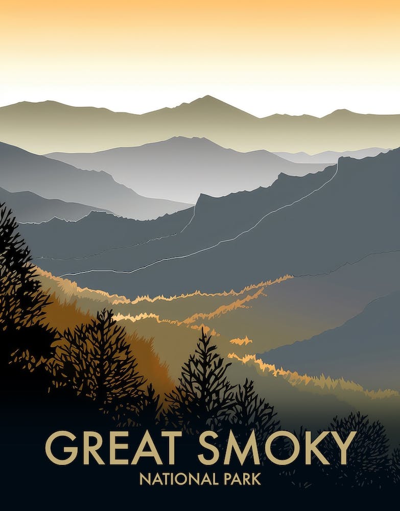 Great Smoky National Park Vintage Travel Poster 9