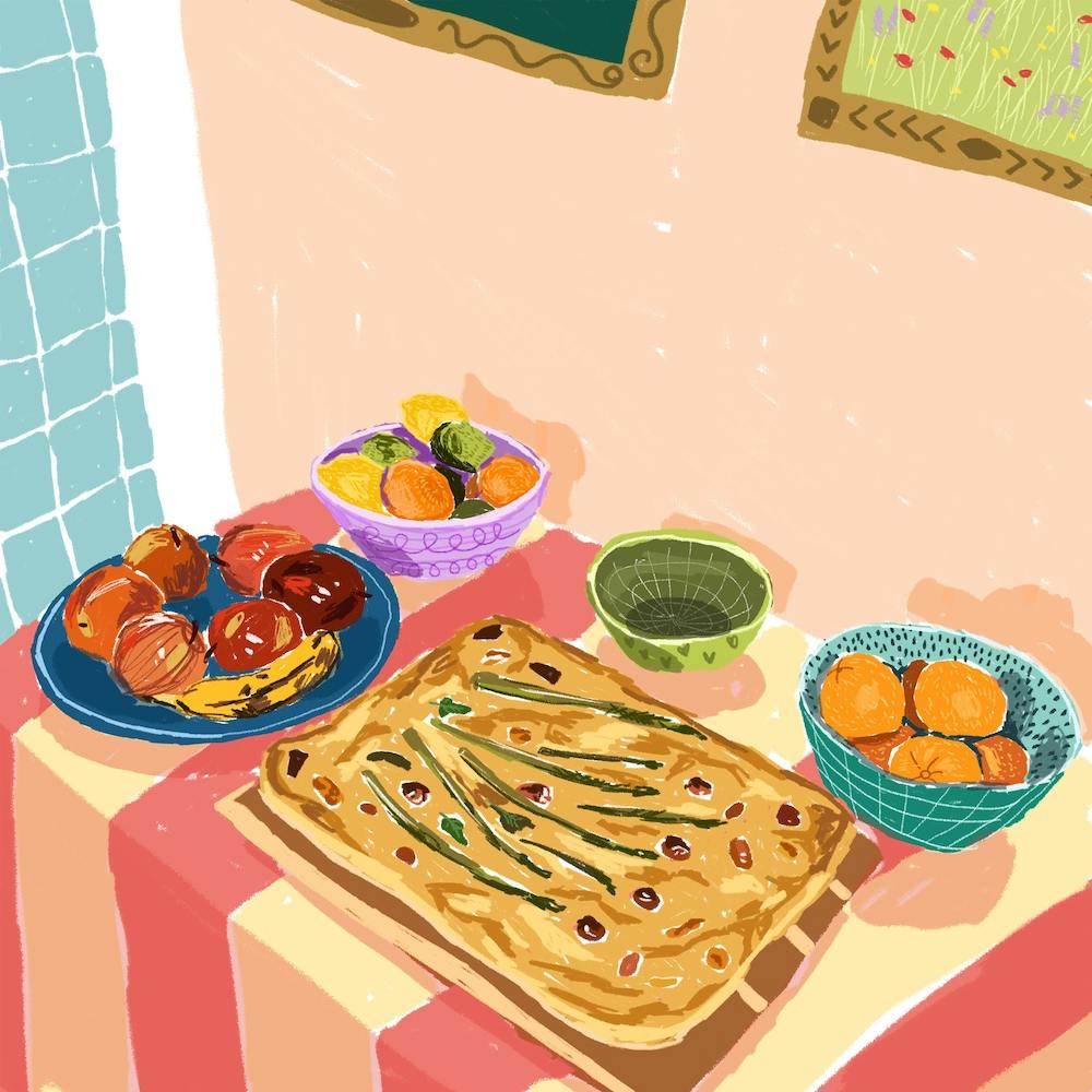 Foccacia Still Life Square