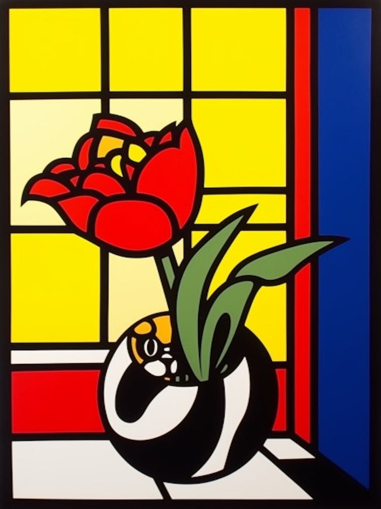 Ranunculus Flower Still Life  2 Pop Art Style