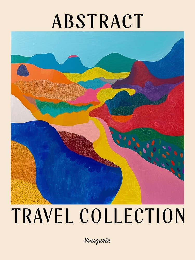 Abstract Travel Collection Poster Venezuela