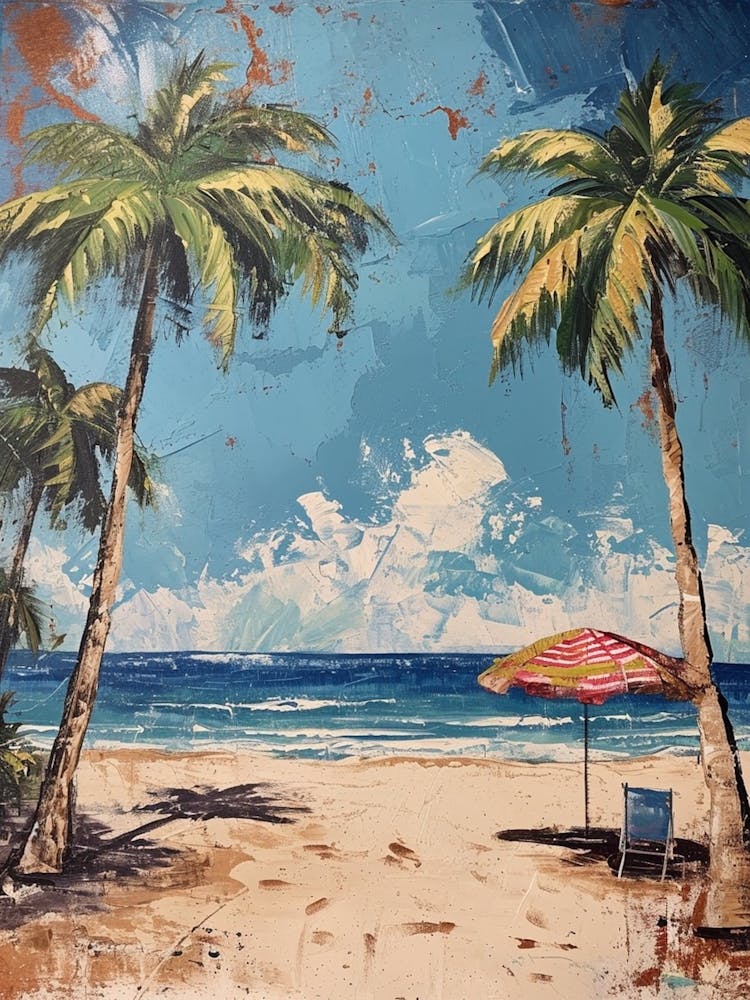 Retro Beach Scene 4