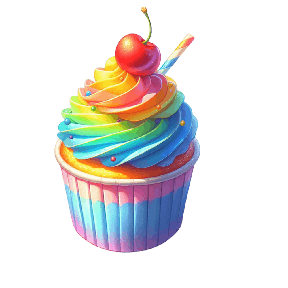 Rainbow Cupcake